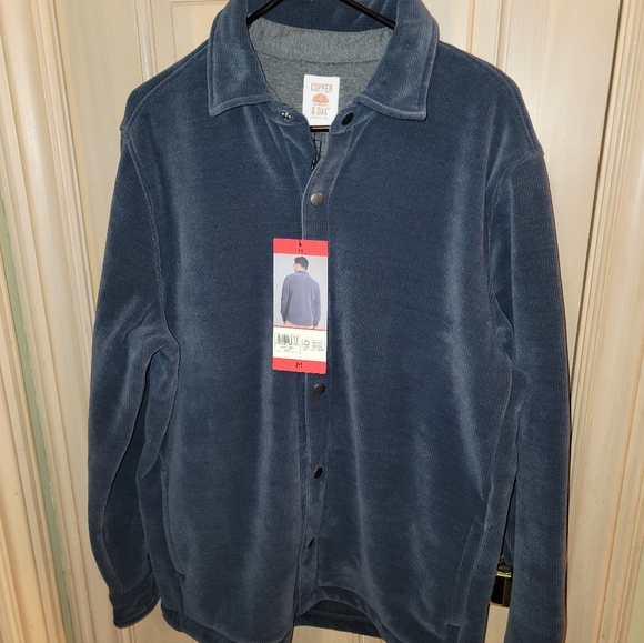 Copper & Oak Other - Mens Sz M NEW Shacket Gray Stretch Fleece Lined Jacket Copper & Oak